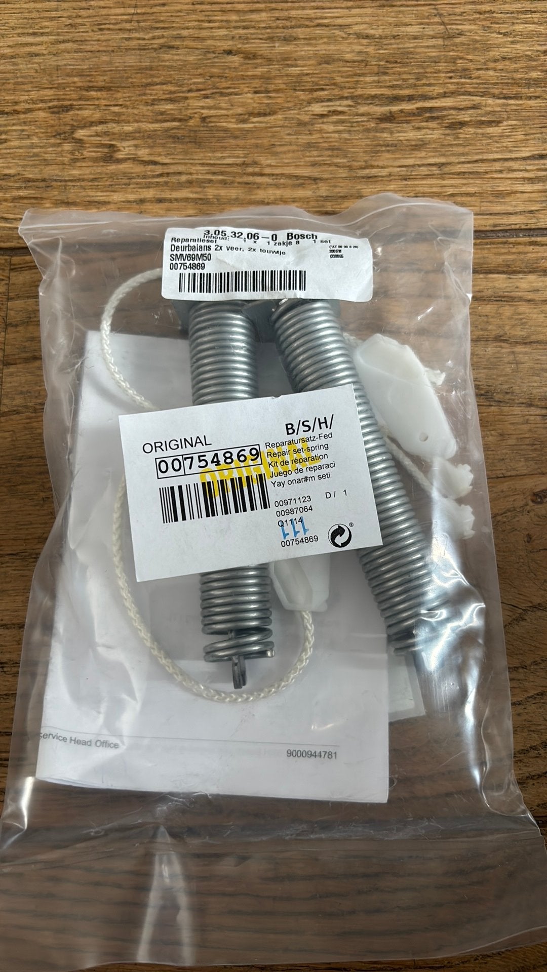 Reparatieset deurbalans voor Bosch / Siemens vaatwassers, Ophalen of Verzenden, Nieuw