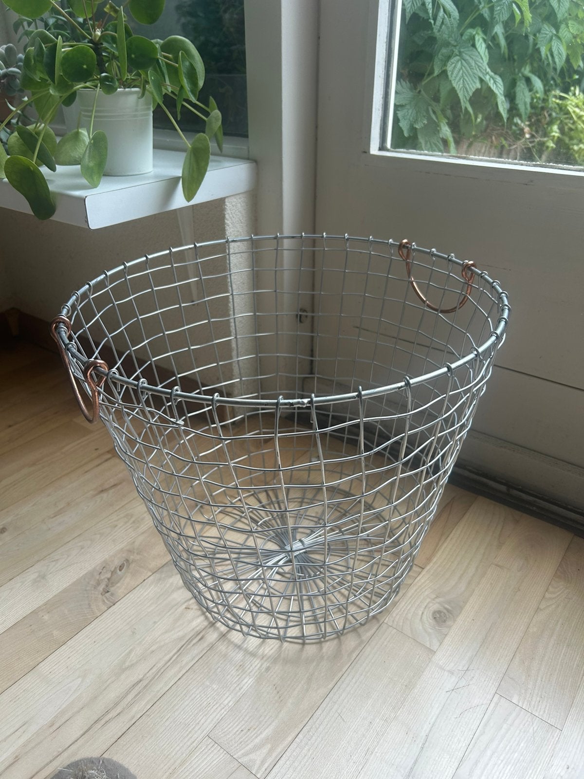 Vintage draadmand, Ophalen of Verzenden, Zo goed als nieuw, Rond, Overige materialen