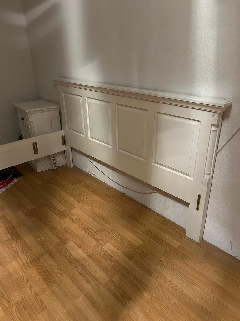 bed 180 bij 210 met electrische lattenbodems, Ophalen, Tweepersoons, 180 cm, Hout