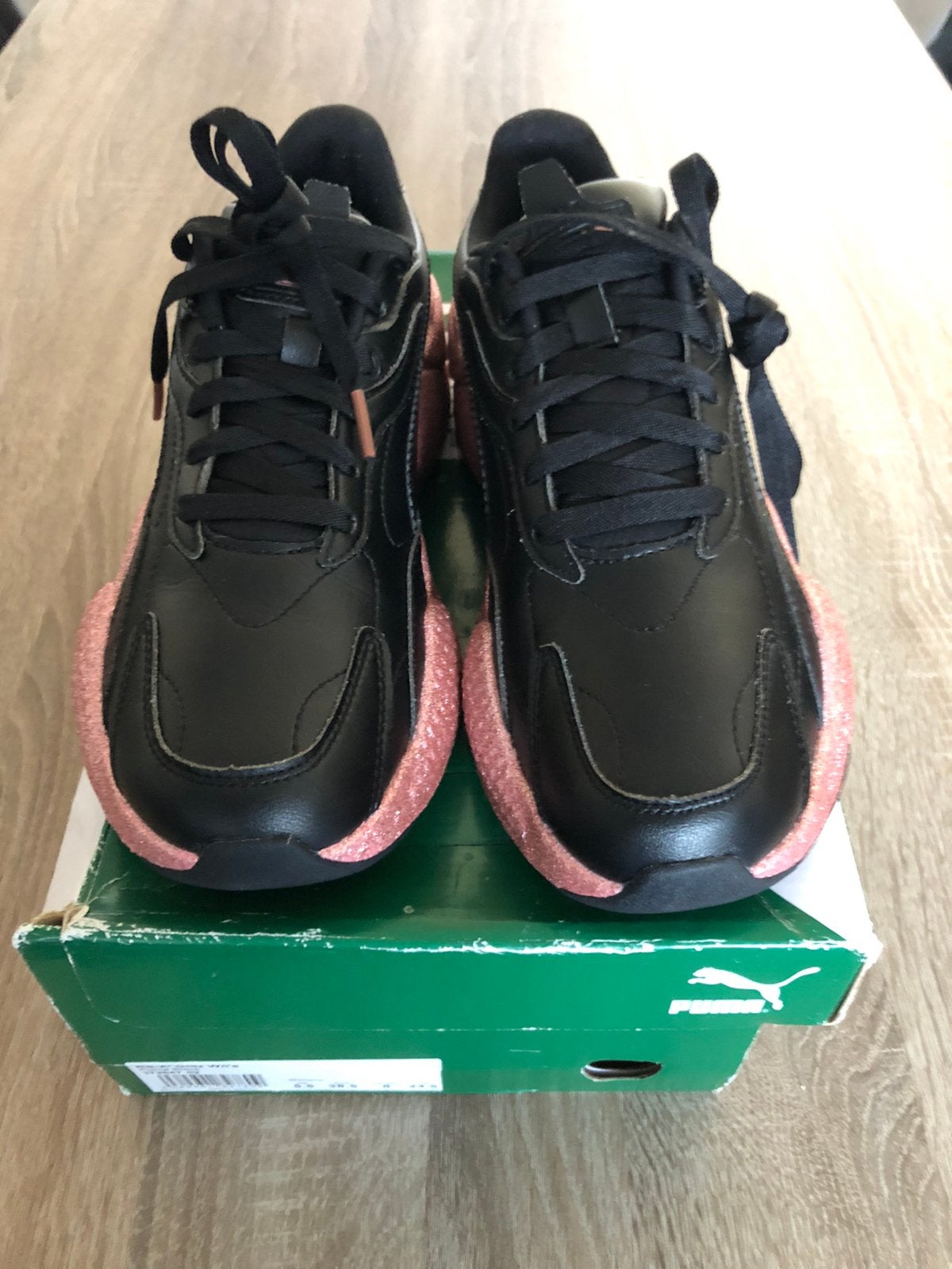 PUMA RSX GLITZ ZWART/ROZE MAAT 38,5, Ophalen of Verzenden, Zo goed als nieuw