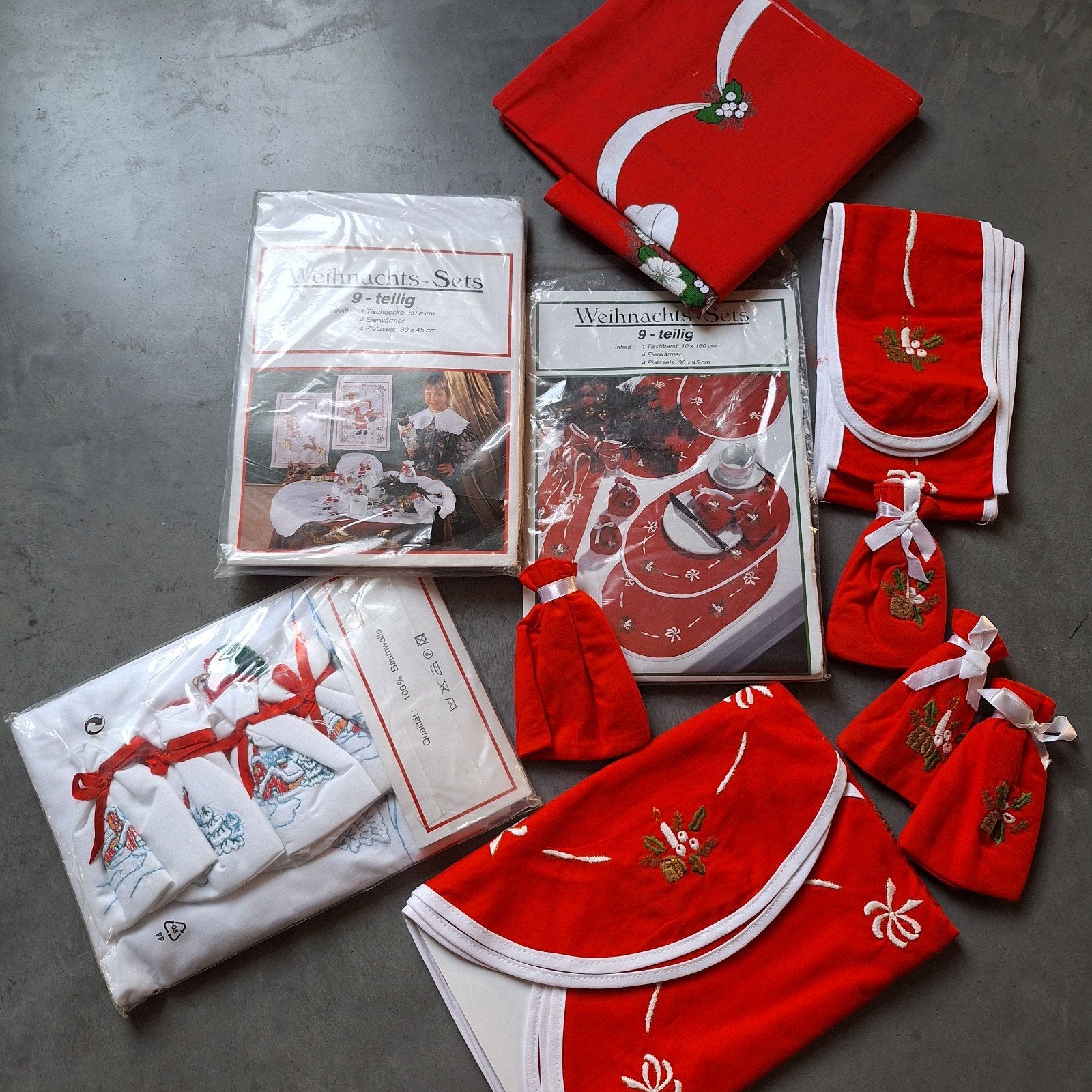 Kerstdecoratie tafelschikking Kerst 3 sets 9-delig NIEUW, Diversen, Kerst, Ophalen of Verzenden, Nieuw