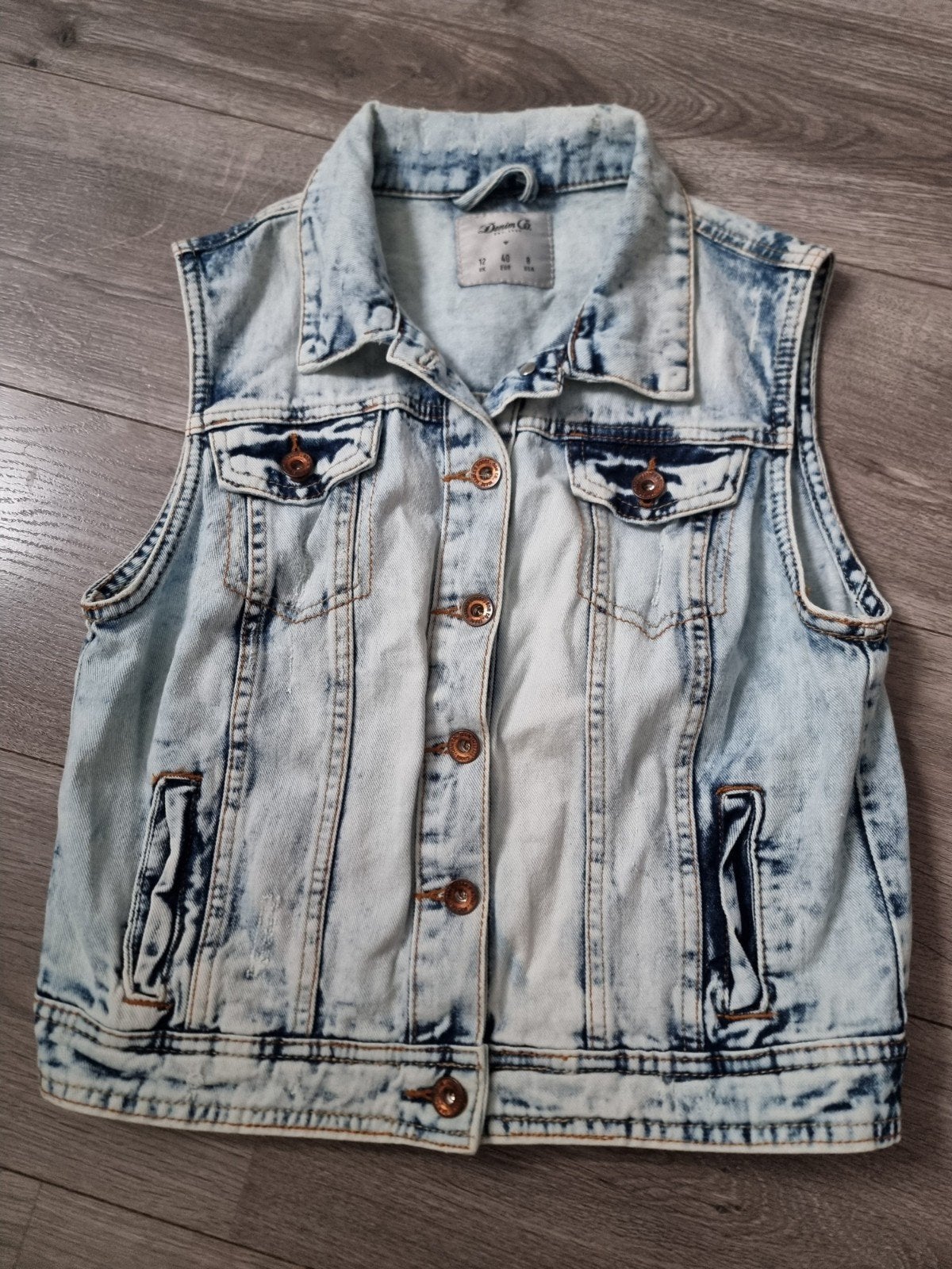 Blauw dames gilet Denim & Co, maat 40, Nieuw (AZ2), Kleding | Dames, Ophalen of Verzenden, Nieuw, Maat 38/40 (M), Blauw