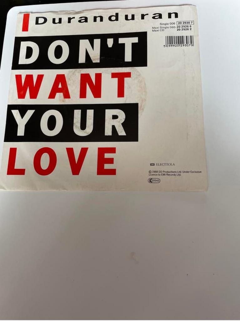 Duran Duran - I Don't Want Your Love (Single), Gebruikt, 7 inch, Pop, Single