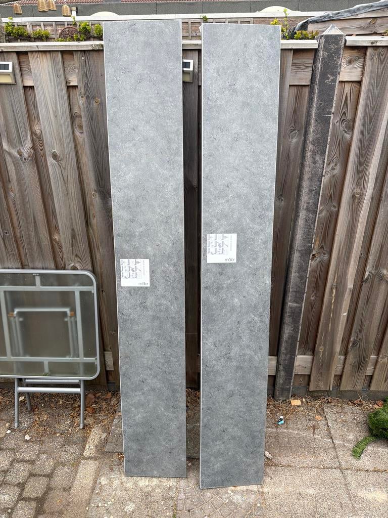 2x Blauwsteenlook Vensterbank kunststof 2m lang 30cm diep, Ophalen, Kunststof, Vensterbanken, Nieuw