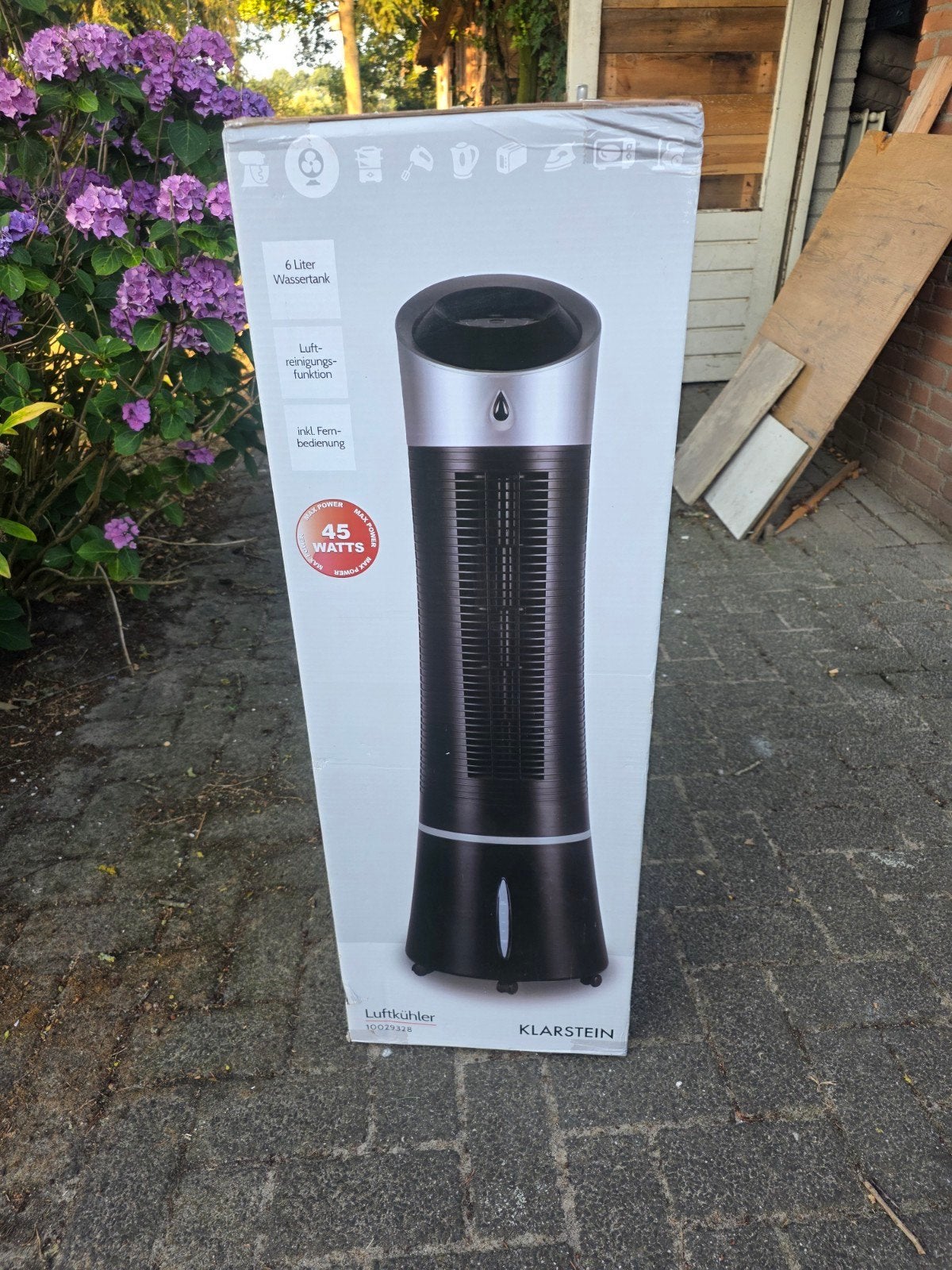 Klarstein Luchtkooler 6L Watertank 45W Afstandsbediening, Ophalen of Verzenden, Nieuw, Overige