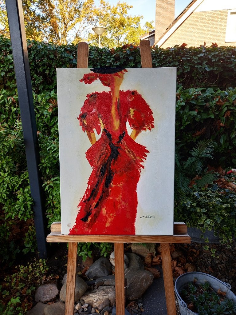 Schilderij 'Vrouw', Antiek en Kunst, Ophalen of Verzenden