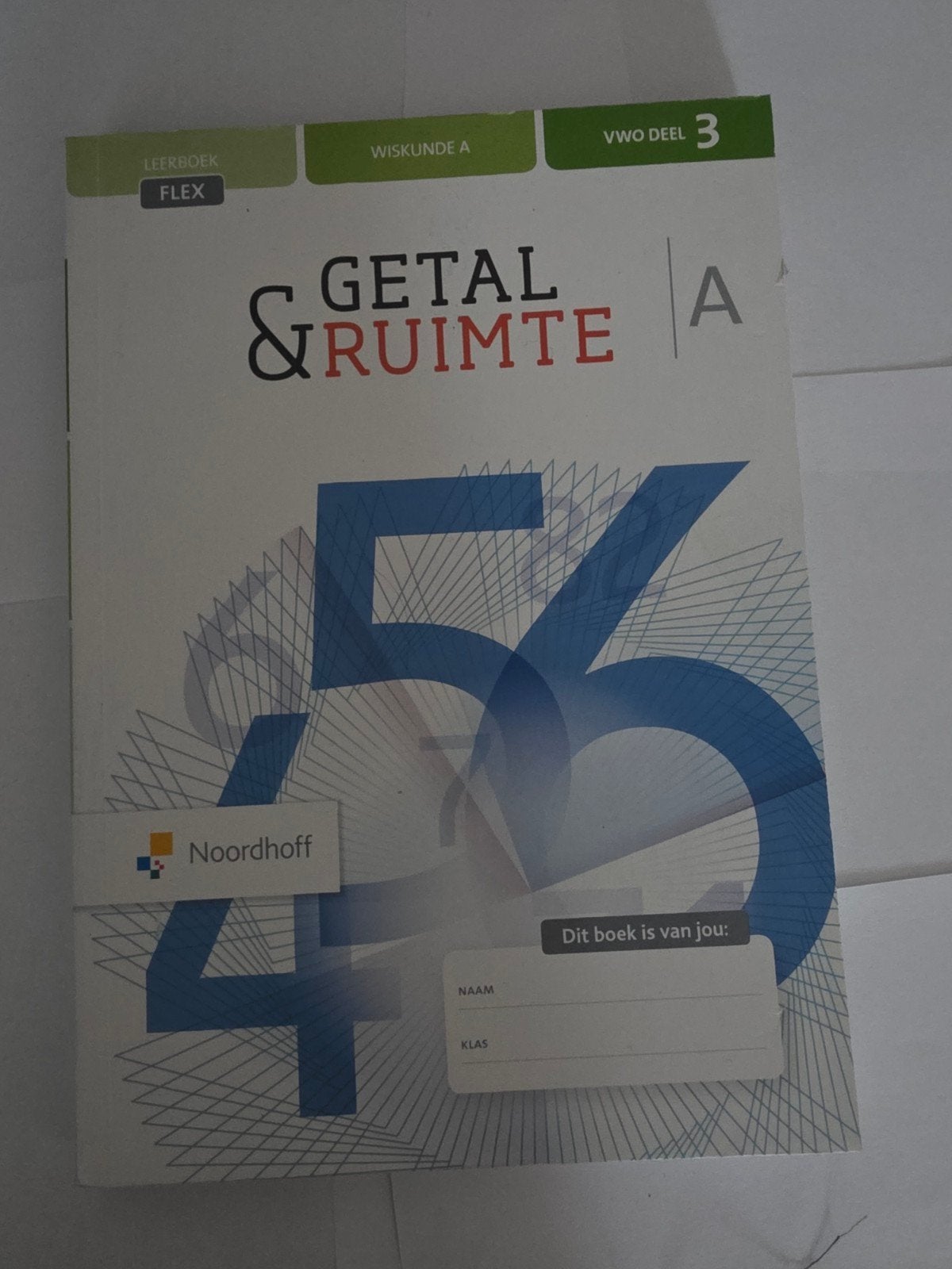 Getal & Ruimte VWO deel 3 Wiskunde A - Noordhoff, Boeken, VWO, Wiskunde A, Noordhoff, Ophalen of Verzenden