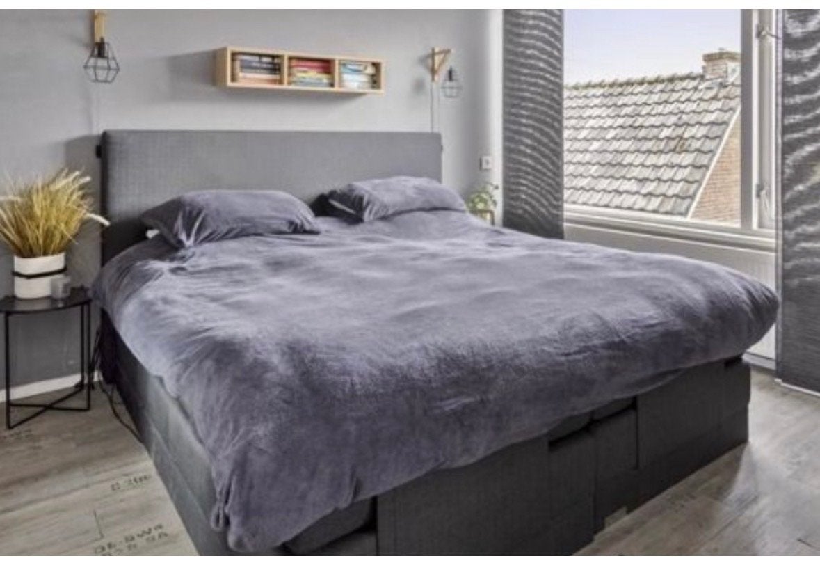 Elektrisch onderstel boxspring, antraciet. Afmeting 180x210., Gebruikt, 210 cm, Tweepersoons, Ophalen of Verzenden