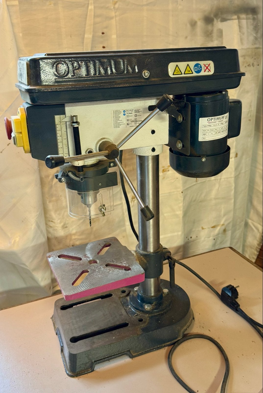 Optimum Kolomboormachine YY63 - Gebruikt., Ophalen, Zo goed als nieuw, Minder dan 400 watt, Kolomboormachine