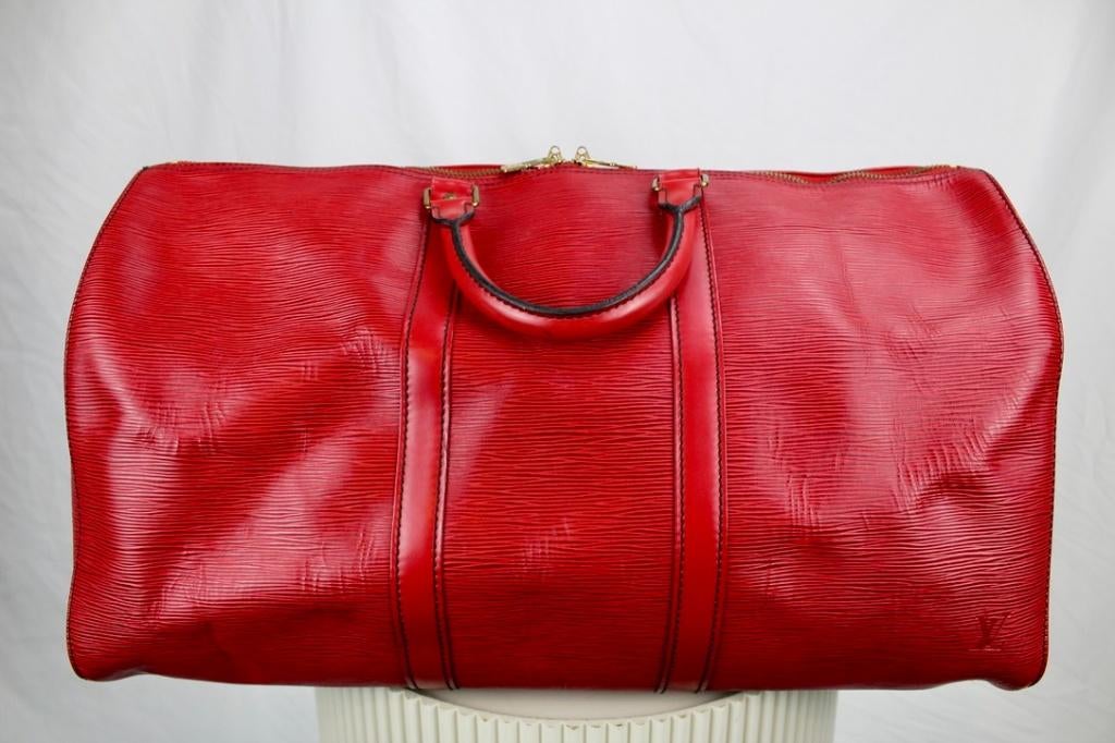 Louis Vuitton Keepall 50 Castillian red - 992, 40 tot 60 cm, 30 cm of meer, Gebruikt, Minder dan 35 cm