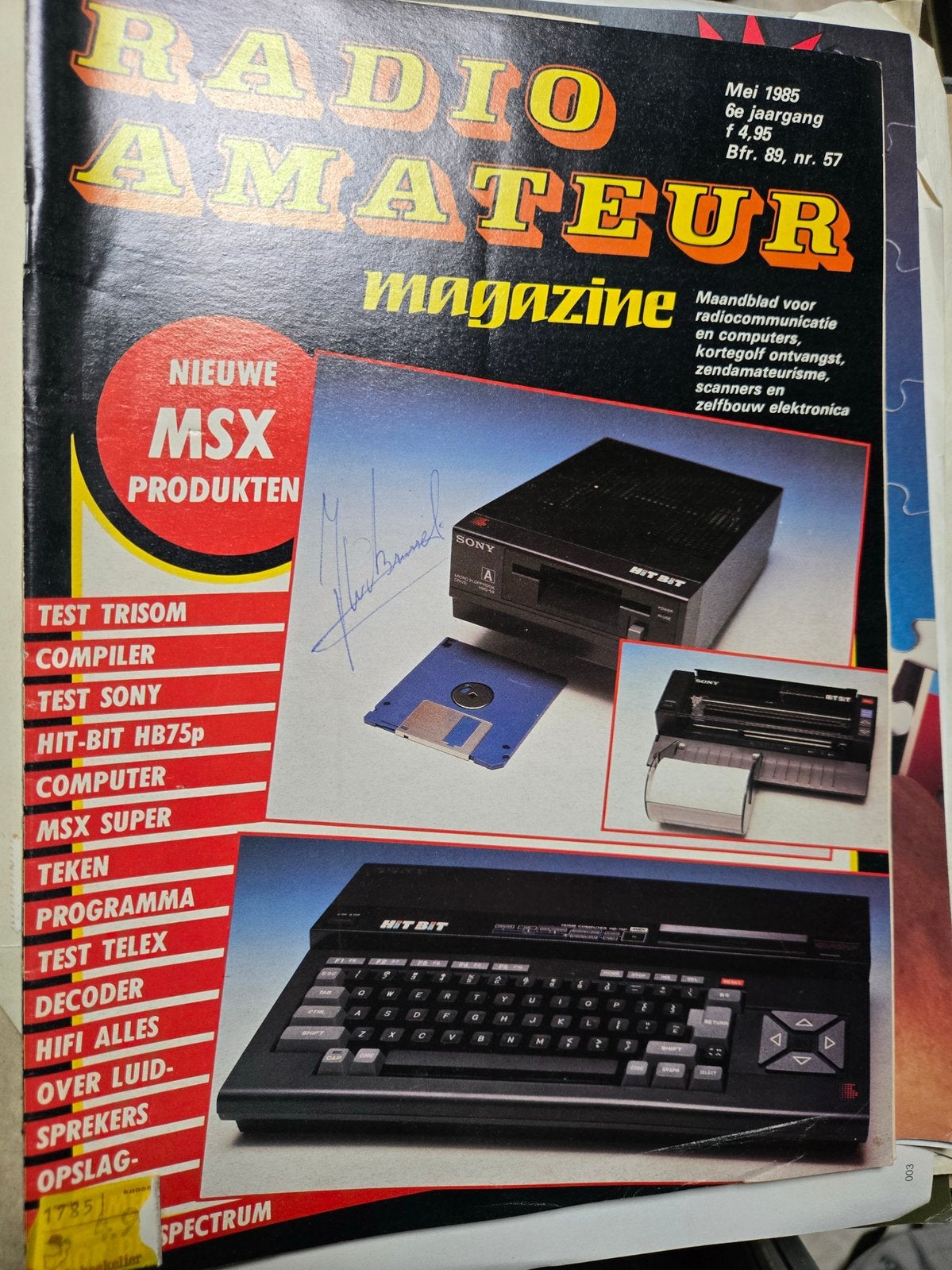 MSX 1 "It's a Sony" Homecomputer met floppydrive en veel, Computers en Software, Vintage Computers, Ophalen of Verzenden