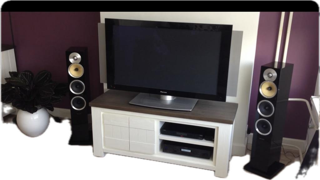 Bowers & Wilkins CM8 Vloerstaande Luidsprekers, Audio, Tv en Foto, Luidsprekers, Zo goed als nieuw, Front, Rear of Stereo speakers