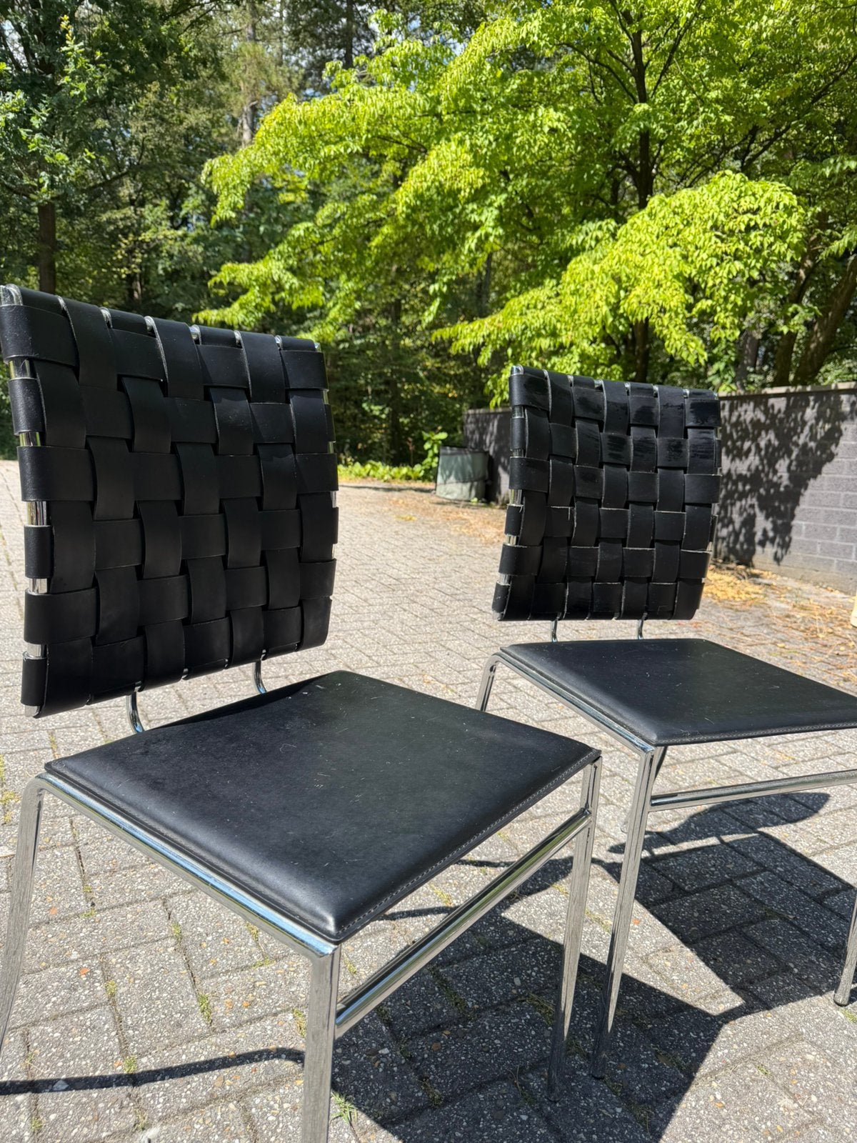 Stoelen, Ophalen, Gebruikt, Twee, Zwart