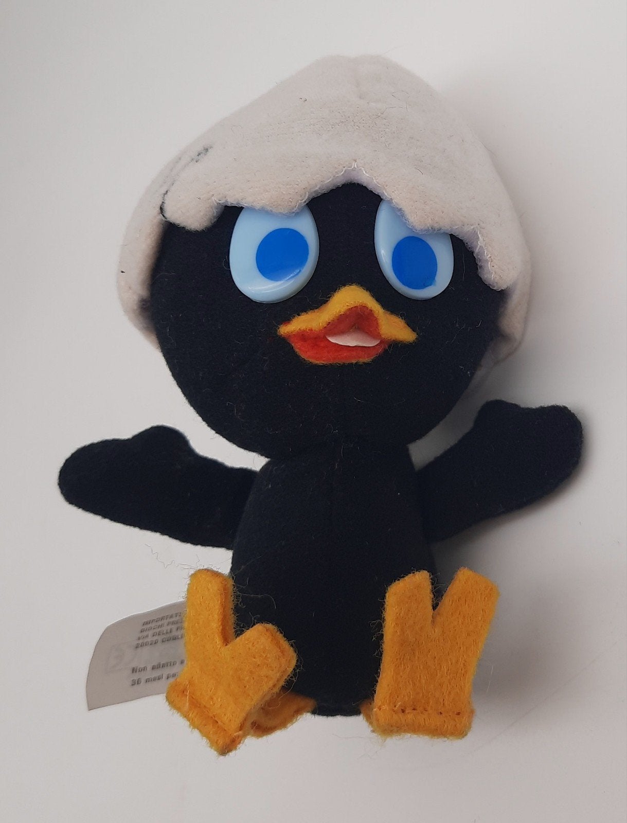 Calimero knuffeltje ca. 13cm hoog uit 1998, Ophalen of Verzenden, Gebruikt, Overige typen, Klein (minder dan 20 cm)
