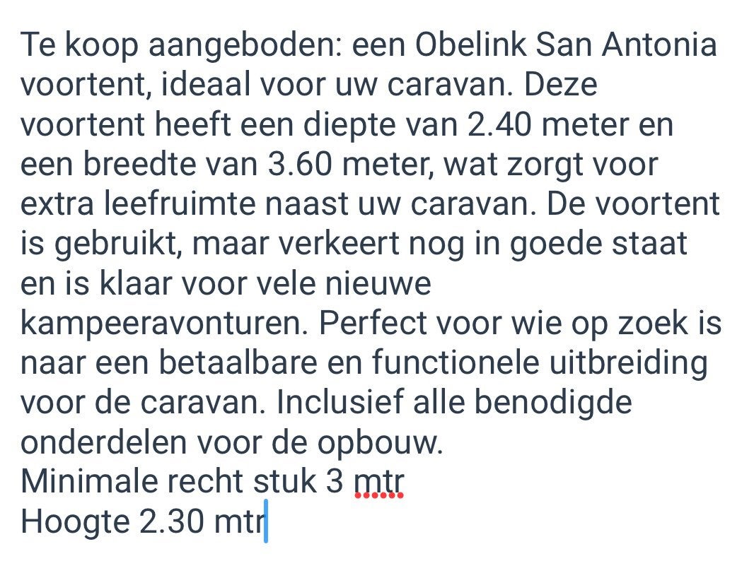 San antonia voortent, Eén persoon, Kortingsbon