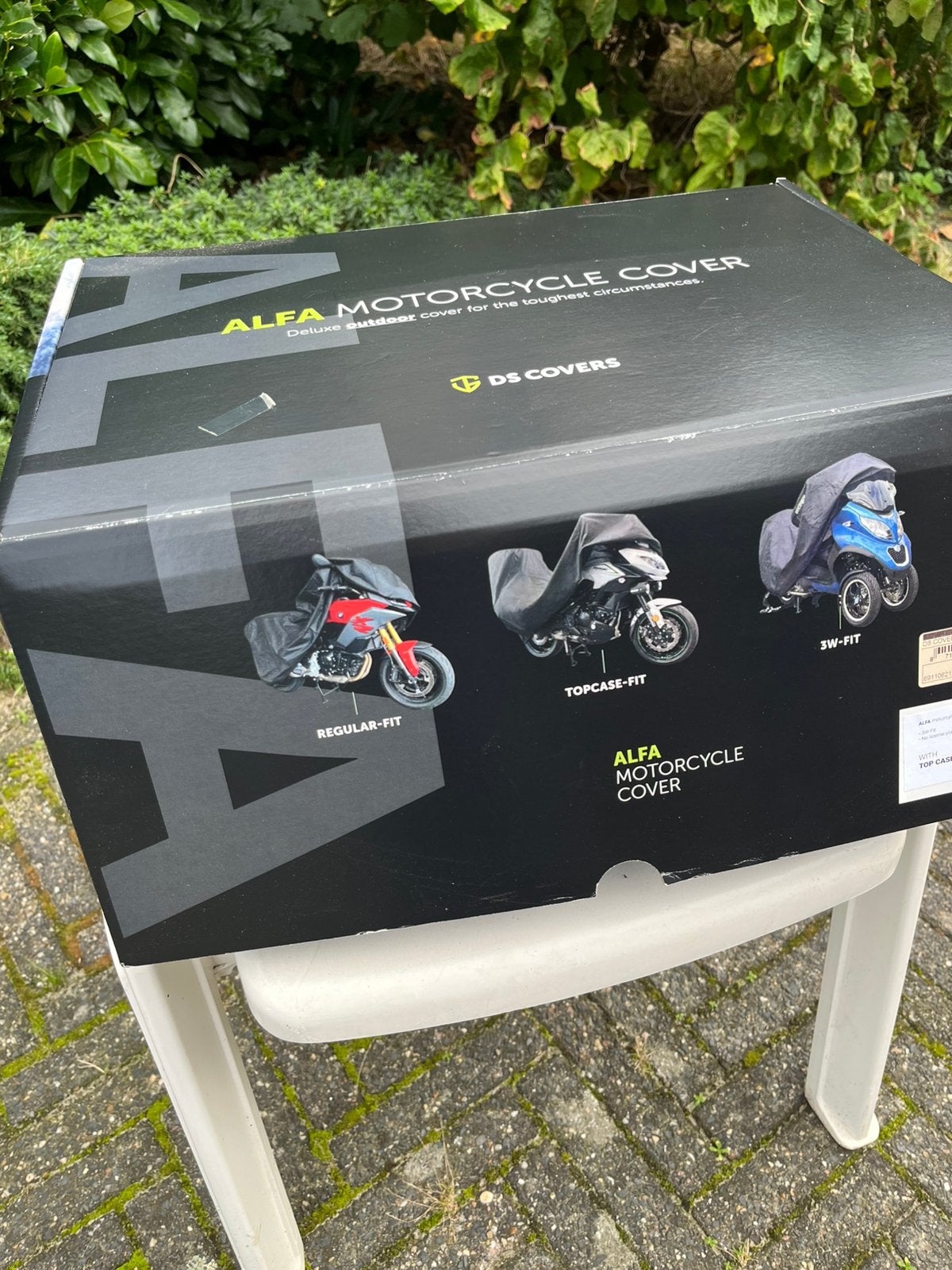Motorhoes van DS Covers type Alfa 3W Topcase nieuw in doos, Motoren, Ophalen, Nieuw