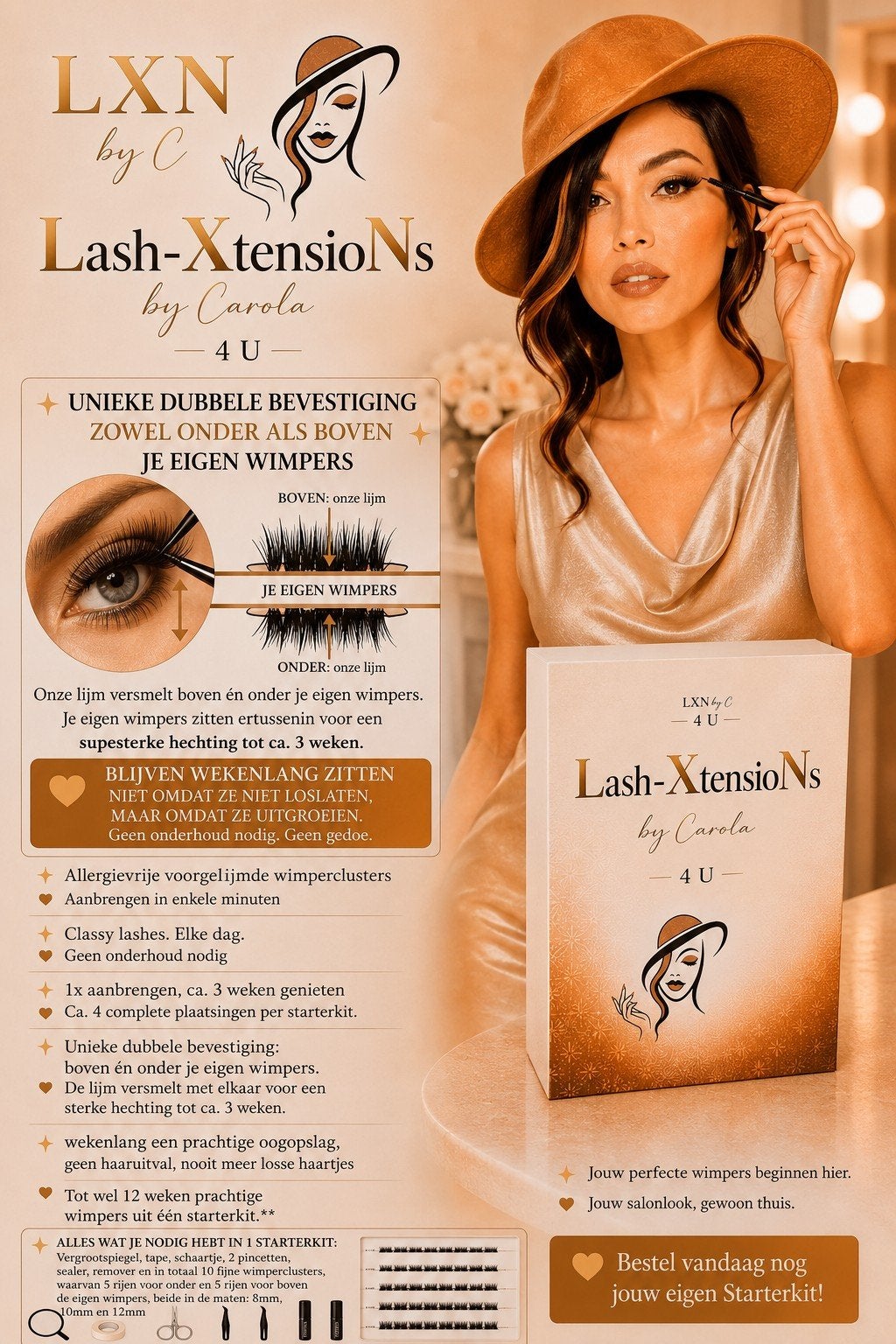 Wimperextensions met unieke wekenlange hechting, Verzenden, Nieuw, Overige typen