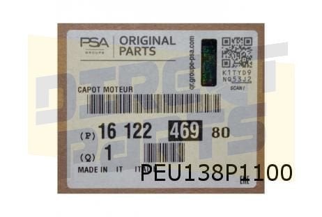 Peugeot Boxer/Fiat Ducato (6/14-) motorkap (te spuiten) Orig, -, -, Nieuw, Citroën