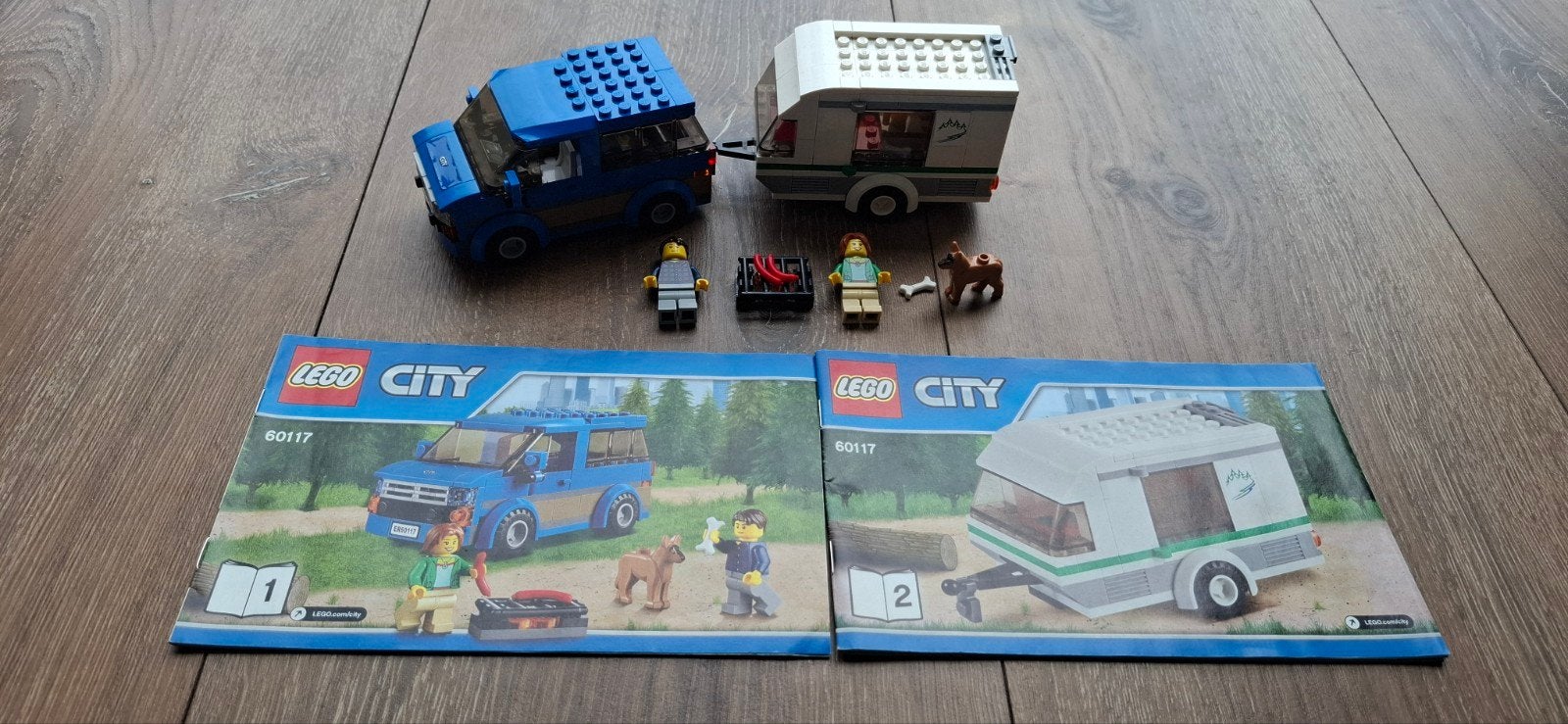 Lego City Busje & caravan 60117, Lego, Ophalen of Verzenden, Complete set, Inclusief instructies