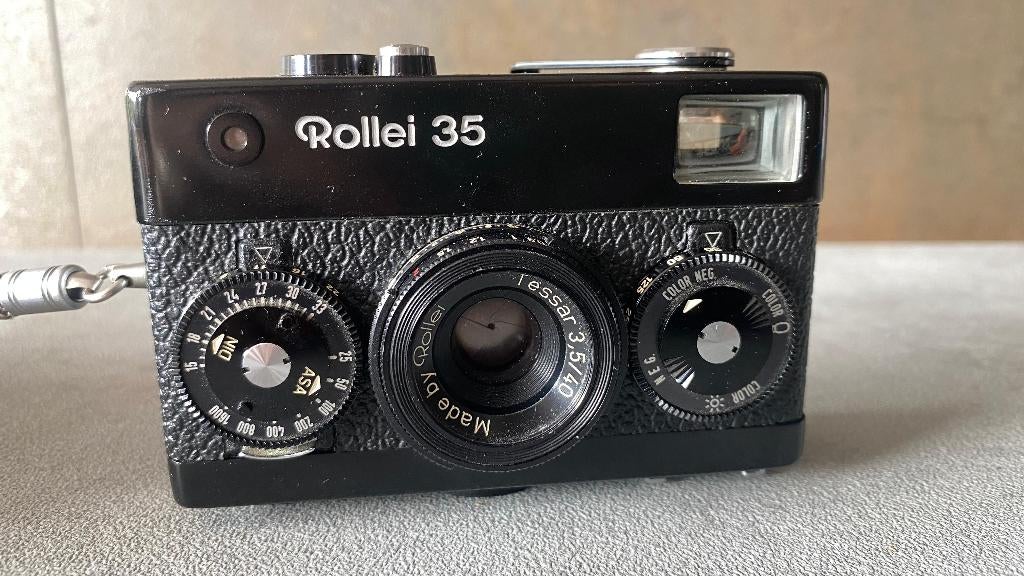 Rollei 35 Compact Camera + Originele Hoes + Handleiding 1975, Ophalen, Zo goed als nieuw, Compact, Overige Merken