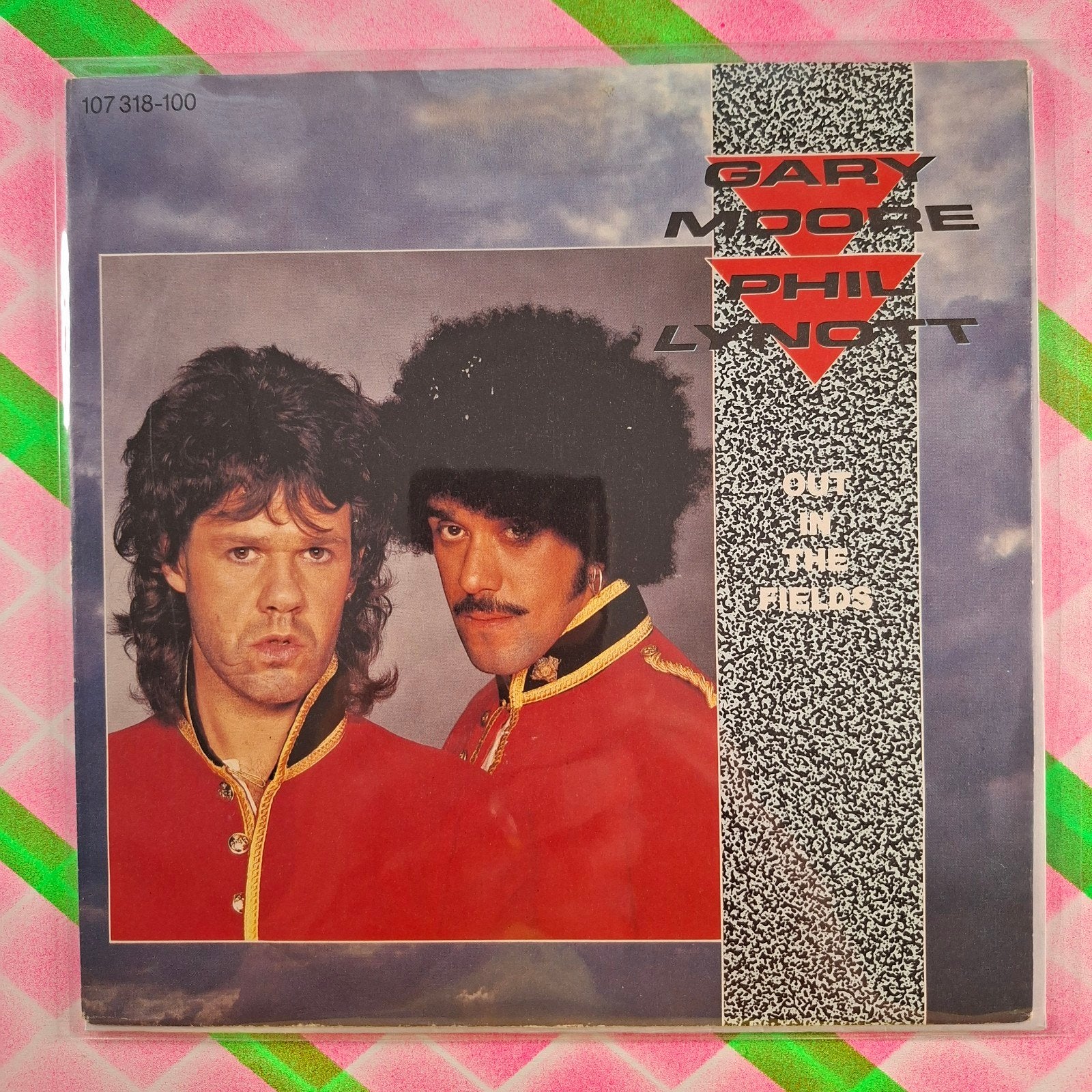 Gary Moore Phil Lynott Out in the fields single.      Star45, Gebruikt, 7 inch, Ophalen of Verzenden, Single