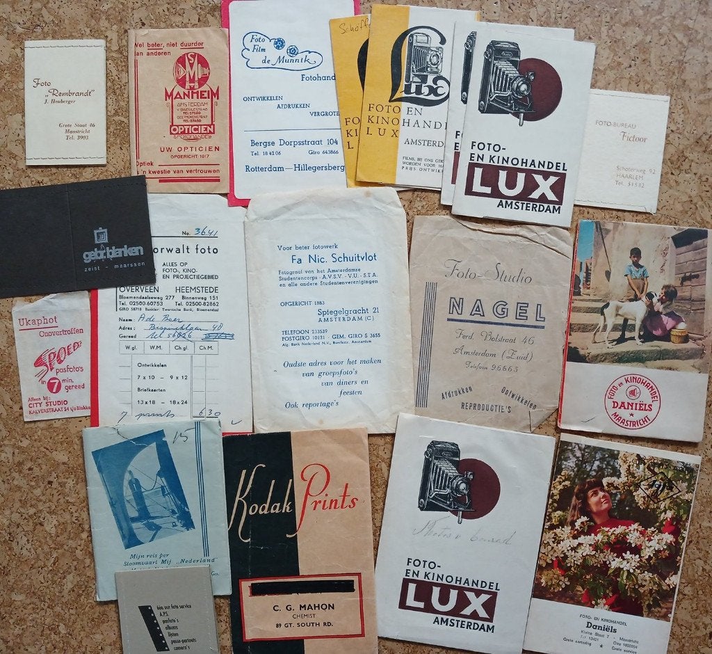 Klein partijtje oude fotomapjes wisselende kwaliteit, Verzenden, Voor 1940, Gebruikt, Overige onderwerpen