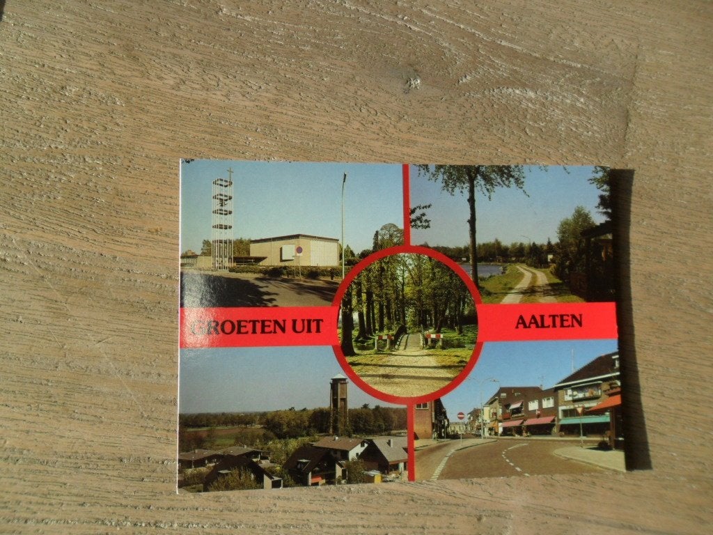 Aalten, panorama/kerk 1984, Verzenden, 1980 tot heden, Ongelopen, Noord-Brabant