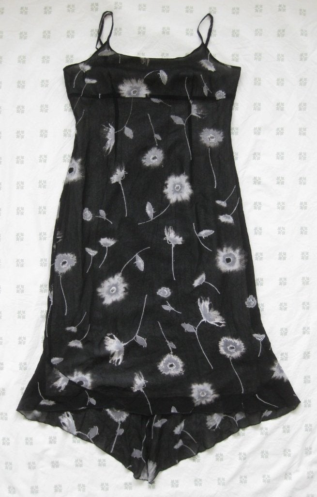 Summum jurk, zwart-wit met bloemen, maat 38-40, Kleding | Dames, Maat 38/40 (M), Summum, Zwart, Ophalen of Verzenden
