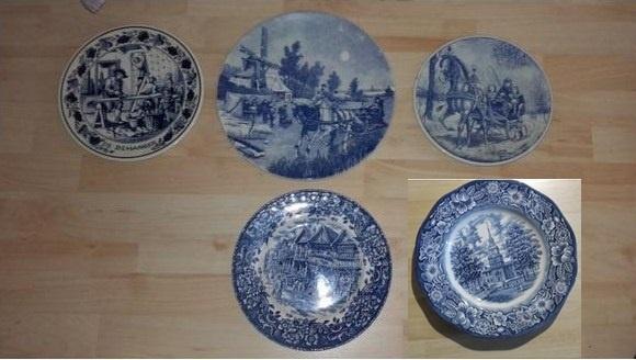 5 x wand borden, Antiek en Kunst, Antiek | Wandborden en Tegels, Ophalen of Verzenden
