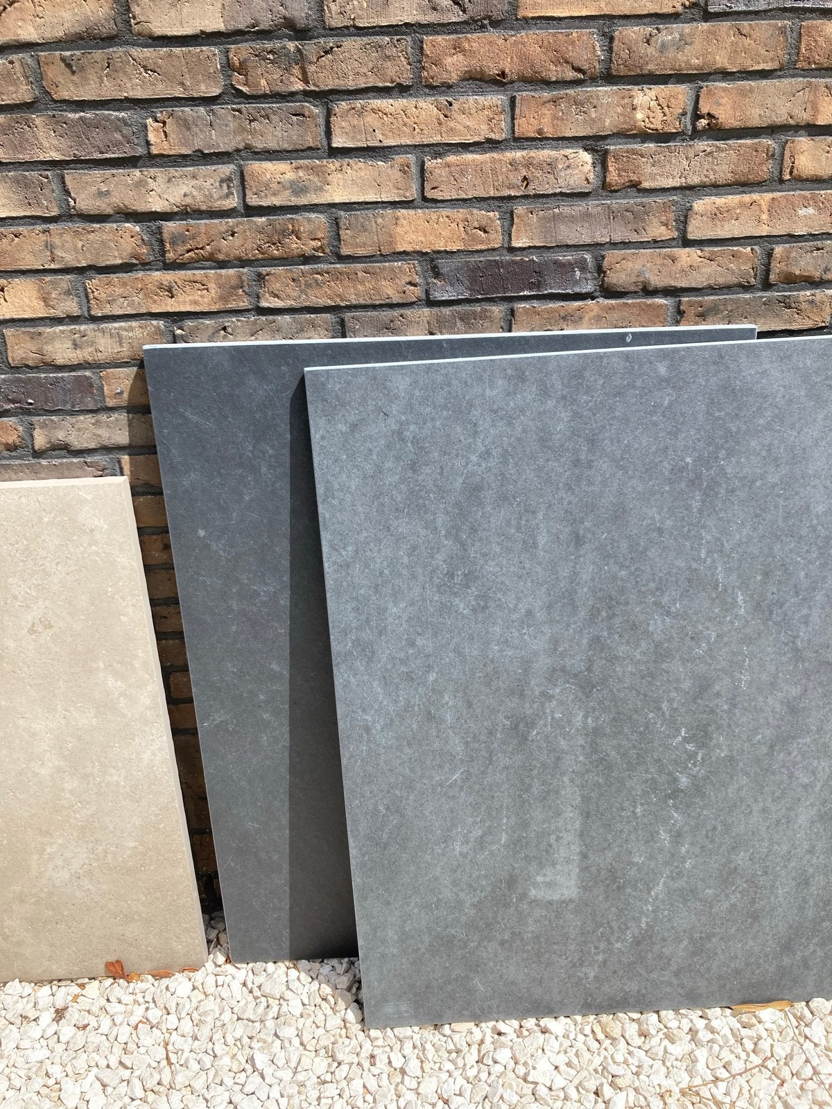 Zware Leistenen platen 80 x 105 x 2,5 cm, Doe-het-zelf en Verbouw, Tegels, Ophalen, Gebruikt, Minder dan 5 m², Vloertegels