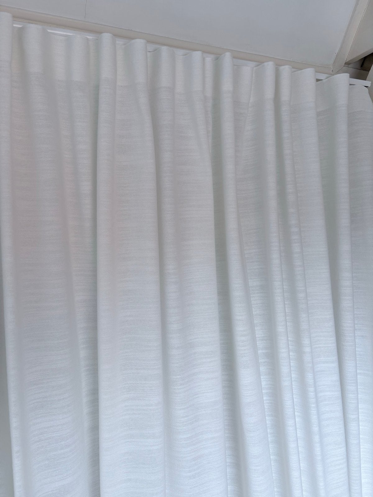 8297 Holland Haag gordijn off-white wave plooi 311x235cm, Plooiafwerking, Overige merken, Wit, Nieuw