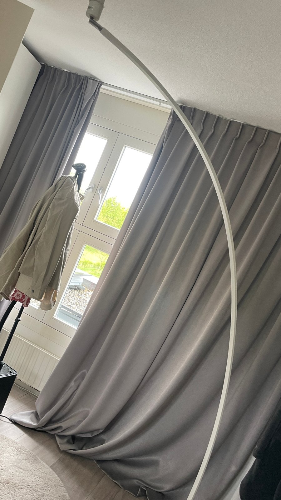 Zuiver booglamp met marmeren voet (excl. kap), Ophalen, E27 (groot), Zo goed als nieuw, Metaal