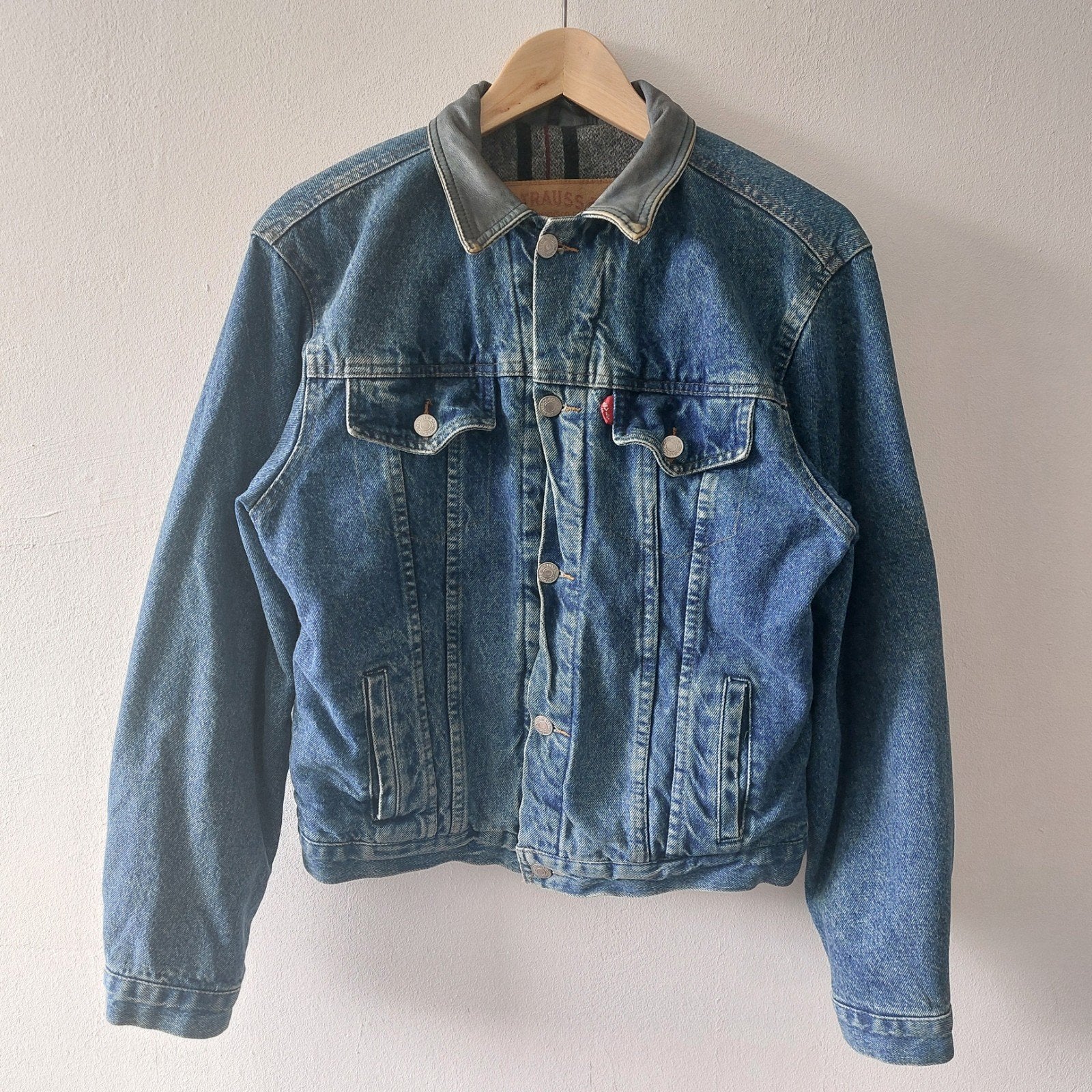 Vintage 80/90s Levis Type III Blanket Trucker jacket, Levi's, Blauw, Overige maten, Ophalen of Verzenden