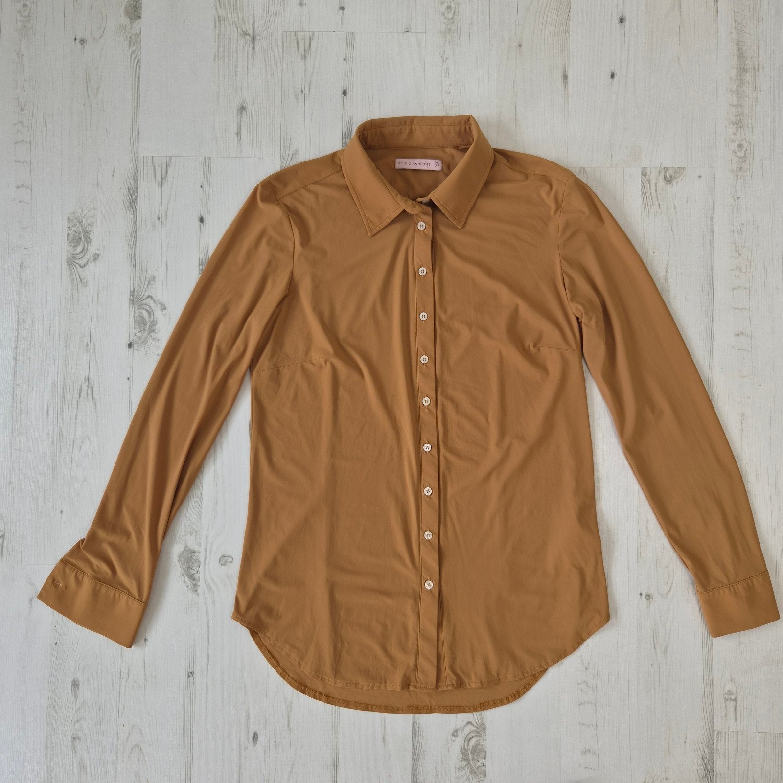 Studio Anneloes blouse L travel stof cappuccino bruin, Studio Anneloes, Bruin, Maat 42/44 (L), Ophalen of Verzenden
