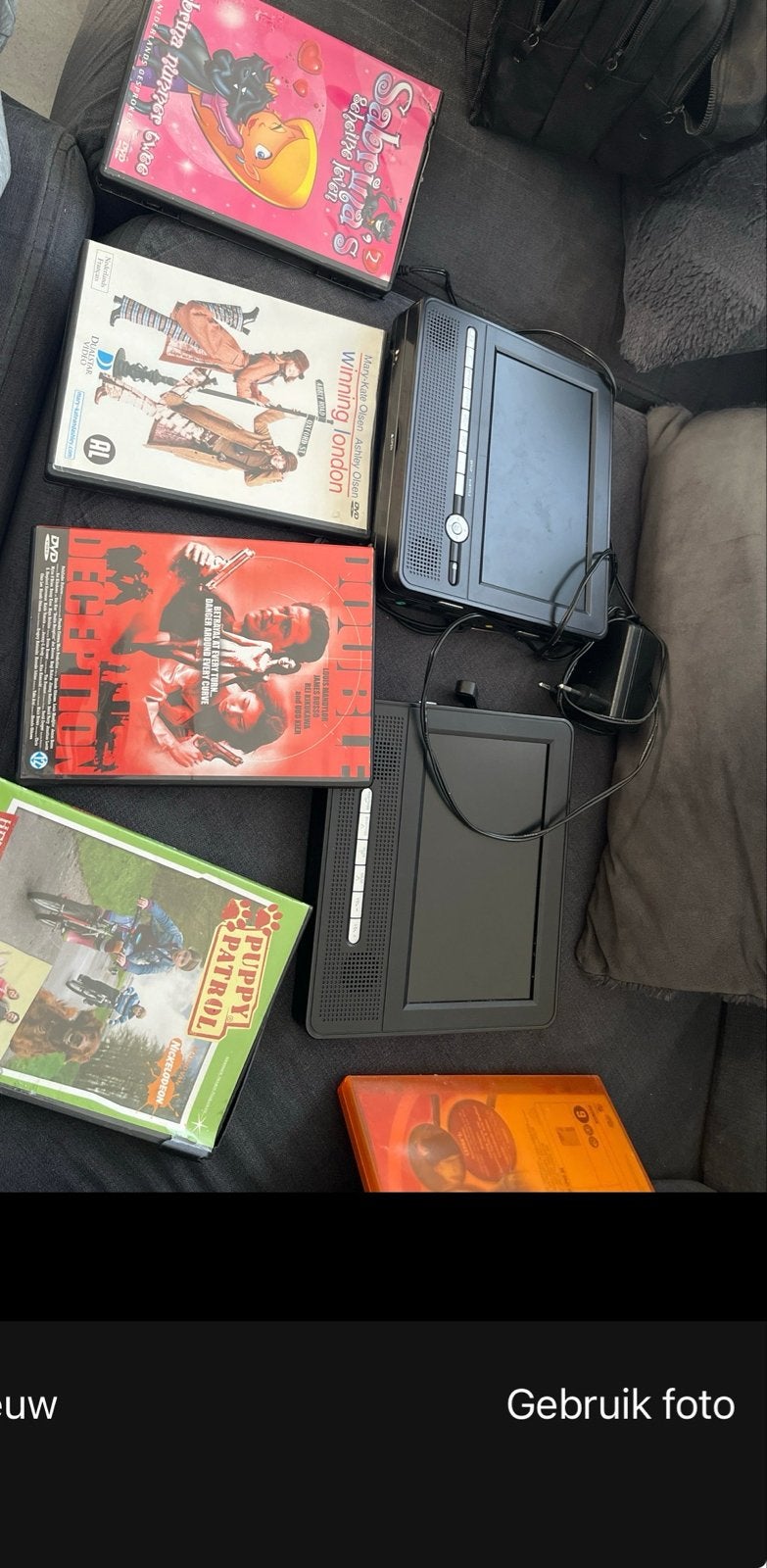 Draagbare DVD-spelers met diverse films, Gebruikt, Alle leeftijden, Nederlands, Inclusief doosje