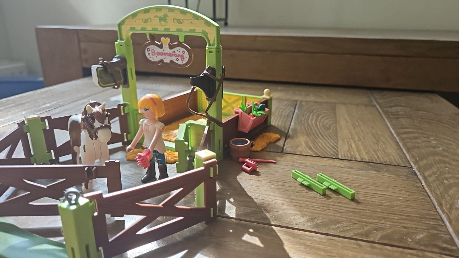 Playmobil Paardenstal Spirit met paard en meisje 9480, Ophalen, Gebruikt