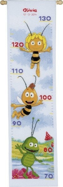 Borduurpakket Groeimeter maja de bij pn0148477, Hobby en Vrije tijd, Borduren en Borduurmachines, Geen, Geen, Nieuw, Ophalen of Verzenden