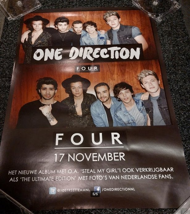 One Direction PROMO POSTER 2014 Four ORIGINEEL, Verzamelen, One Direction, Ophalen of Verzenden, NvT, Poster, Artwork of Schilderij