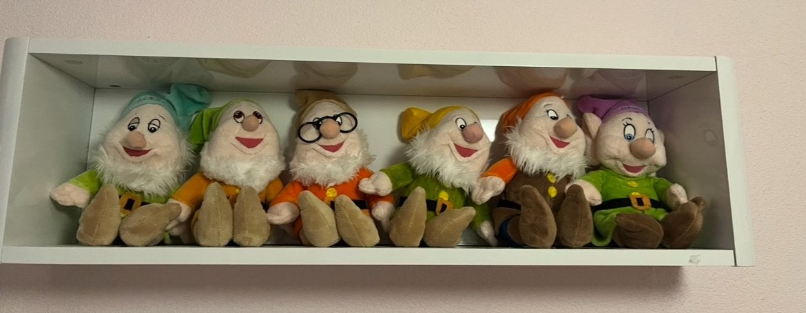 Set van 6 Sneeuwwitje en de Zeven Dwergen knuffels, Gebruikt, Disney, Overige typen, Ophalen of Verzenden