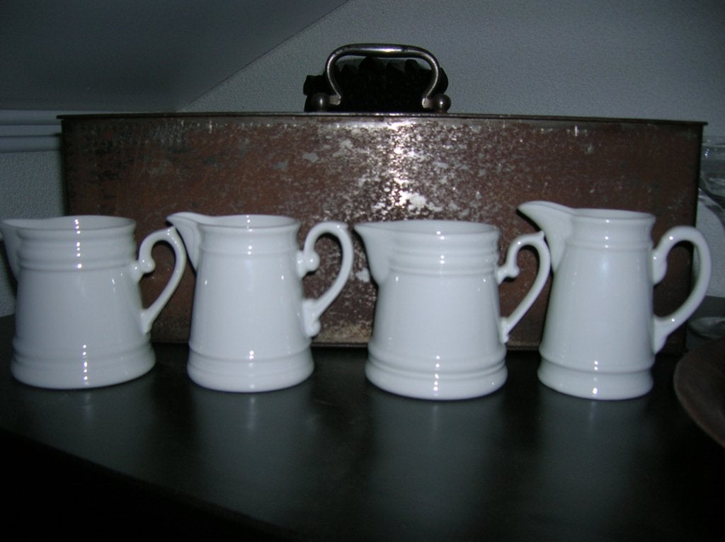 wit melkkantje suikerpot brocante, Antiek en Kunst, Curiosa en Brocante, Ophalen of Verzenden