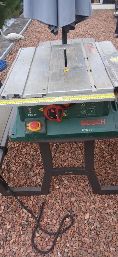 Bosch PTS 10 Tafelzaagmachine - Krachtig en Betrouwbaar, Ophalen, Gebruikt, Cirkelzaag, 70 mm of meer