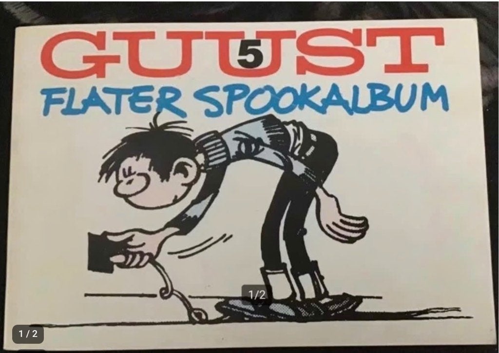 Guust spookalbum (5) door Franquin en Jidehem., Eén stripboek, Ophalen of Verzenden, Zo goed als nieuw