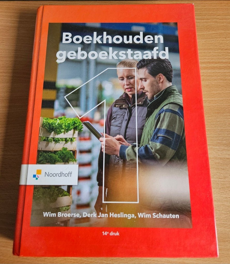Boekhouden Geboekstaafd - 14e druk - Noordhoff, HBO, Wim Broerse, Derk Jan Heslinga, Wim Schauten, Gamma, Ophalen