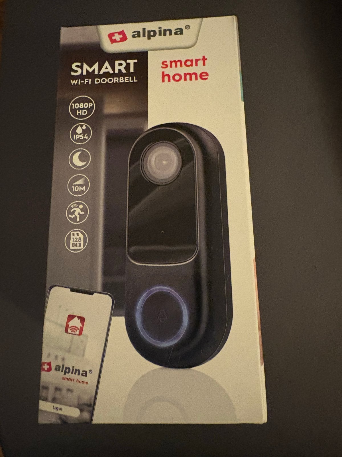Alpina Smart Wi-Fi Deurbel 1080p HD - Nieuw in doos, Ophalen of Verzenden, Bewegingsdetectiesensor, Nieuw, Draadloos