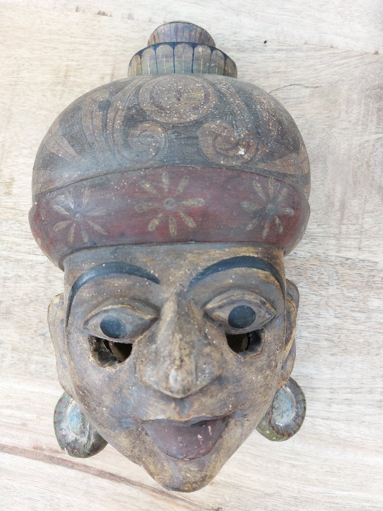 Tribaal masker; Antiek Kolam masker uit Sri Lanka, Antiek en Kunst, Ophalen of Verzenden