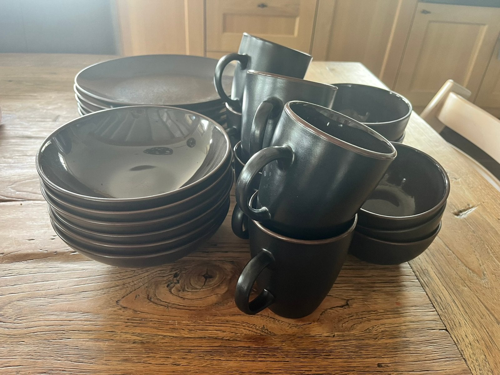Servies Elin bruin, Huis en Inrichting, Keuken | Servies, Verzenden, Zo goed als nieuw, Overige stijlen