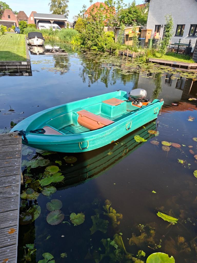 Funyak 3.50 met motor te huur of te koop bij de Kaag, Info@rotomod.com, Kunststof, Gebruikt, Opbergvakken