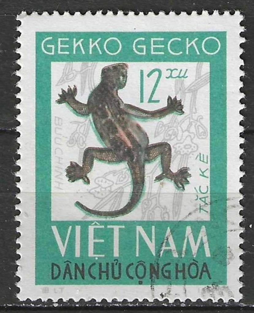 Noord-Vietnam 1966 - Yvert 488 - Reptielen - 12 xu (ST), Verzenden, Gestempeld, Zuidoost-Azië