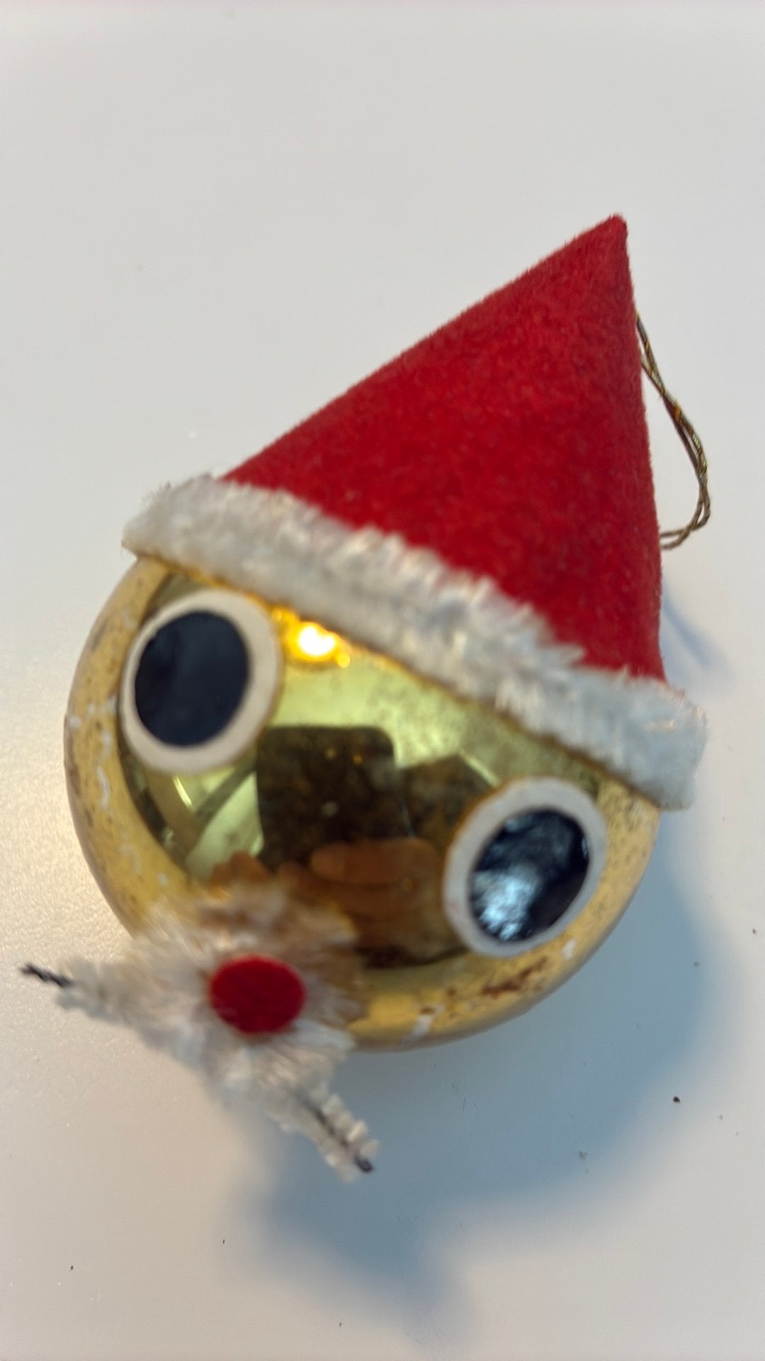 Vintage antieke kerstbal, kerstman, Ophalen of Verzenden, Zo goed als nieuw