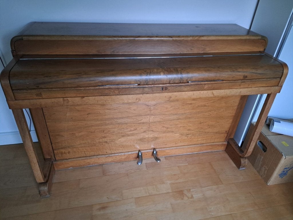 Vintage Minx Piano - Bruin, Gebruikt, Muziek en Instrumenten, Piano's, Ophalen, Gebruikt, Bruin, Piano